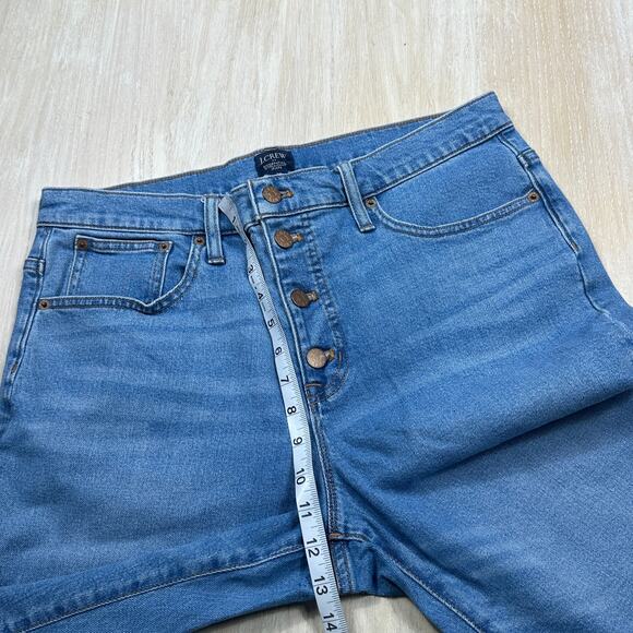 J Crew Essential Straight Jean Denim Women's Blue High Rise Casual Jeans 32 - Picture 7 of 15